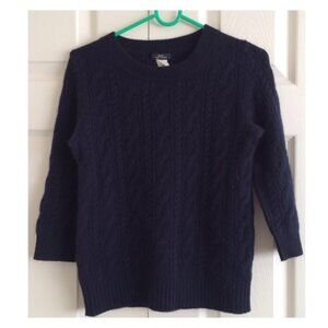 J. Crew Cable Knit Cashmere Sweater